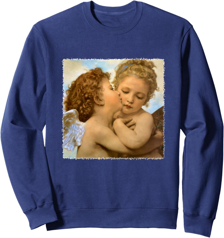 Der erste Kuss, Engels-Detail durch Bouguereau Sweatshirt