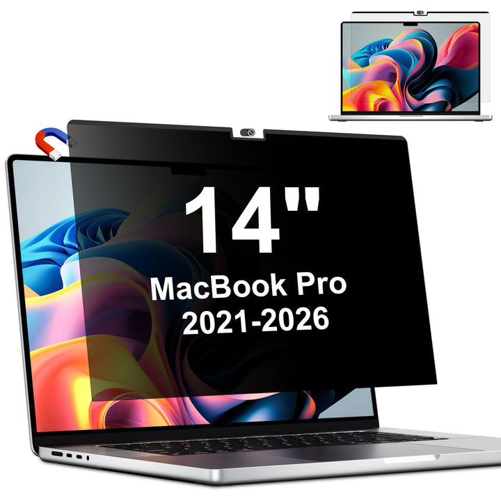 Magnetischer Blickschutzfilter für MacBook Pro 14 Zoll (2021-2026, M1/M2/M3/M4/M5), Abnehmbarer Anti