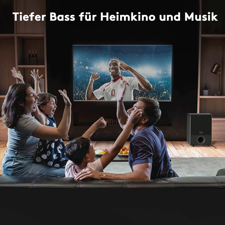 mivoc Hype 10 G2 HiFi Aktiv Subwoofer Schwarz 300W 20 bis 180Hz