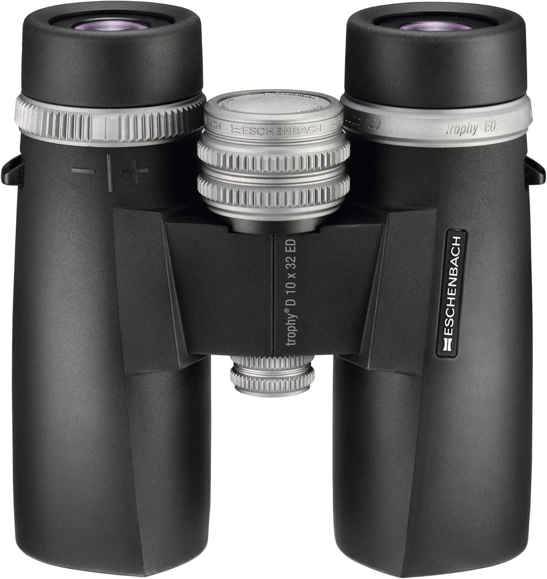 Eschenbach Optik Fernglas trophy D 10x32 ED, grosses Sehfeld, Weitwinkeloptik, wetterfest, schwarz,