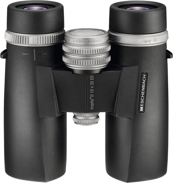 Eschenbach Optik Fernglas trophy D 10x32 ED, grosses Sehfeld, Weitwinkeloptik, wetterfest, schwarz,