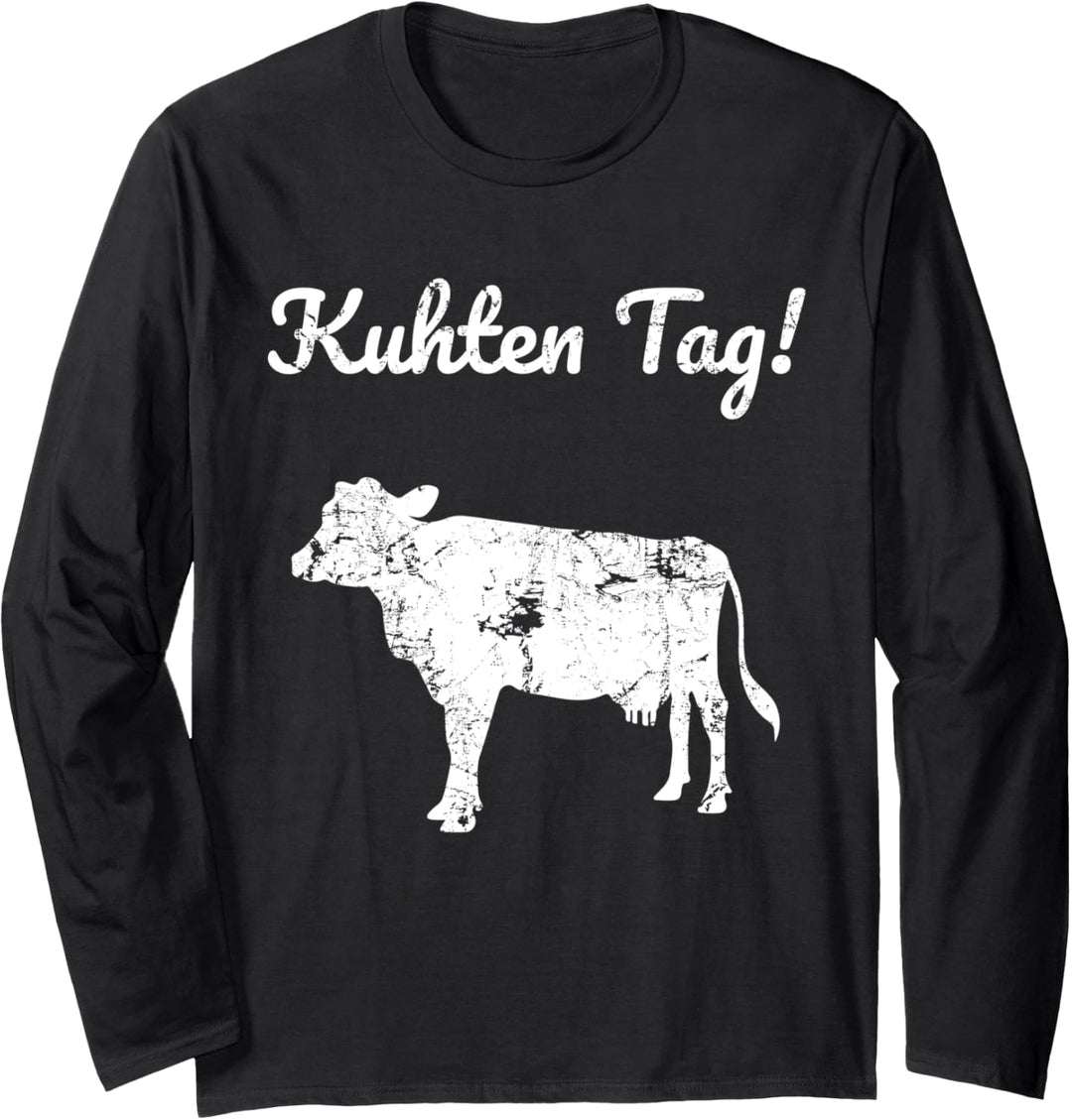 Kuh Landwirt Milch-Bauer Kühe Rinder Landwirtschaft Kühe Langarmshirt