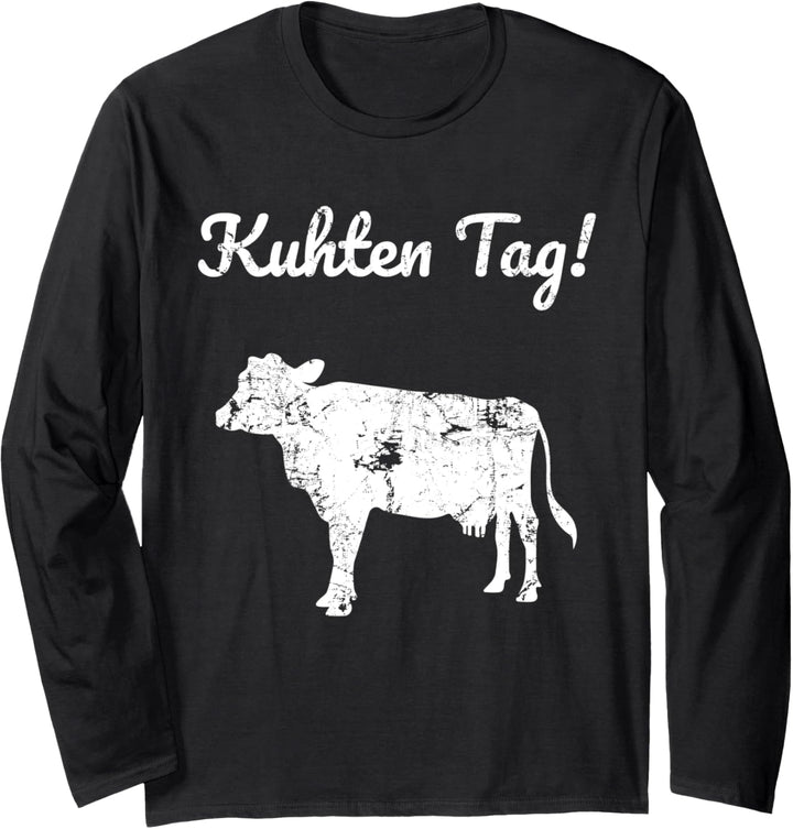 Kuh Landwirt Milch-Bauer Kühe Rinder Landwirtschaft Kühe Langarmshirt