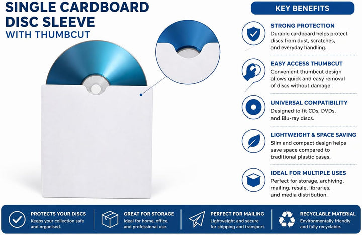 50 x CD DVD-Hüllen aus stabiler Pappevon Dragon Trading®