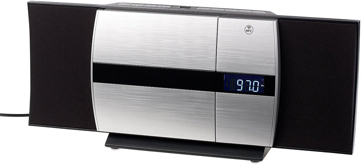 auvisio CD Player Vertikal: Vertikale Stereoanlage mit Bluetooth, CD, MP3, Radiofunktion, AUX, NFC,