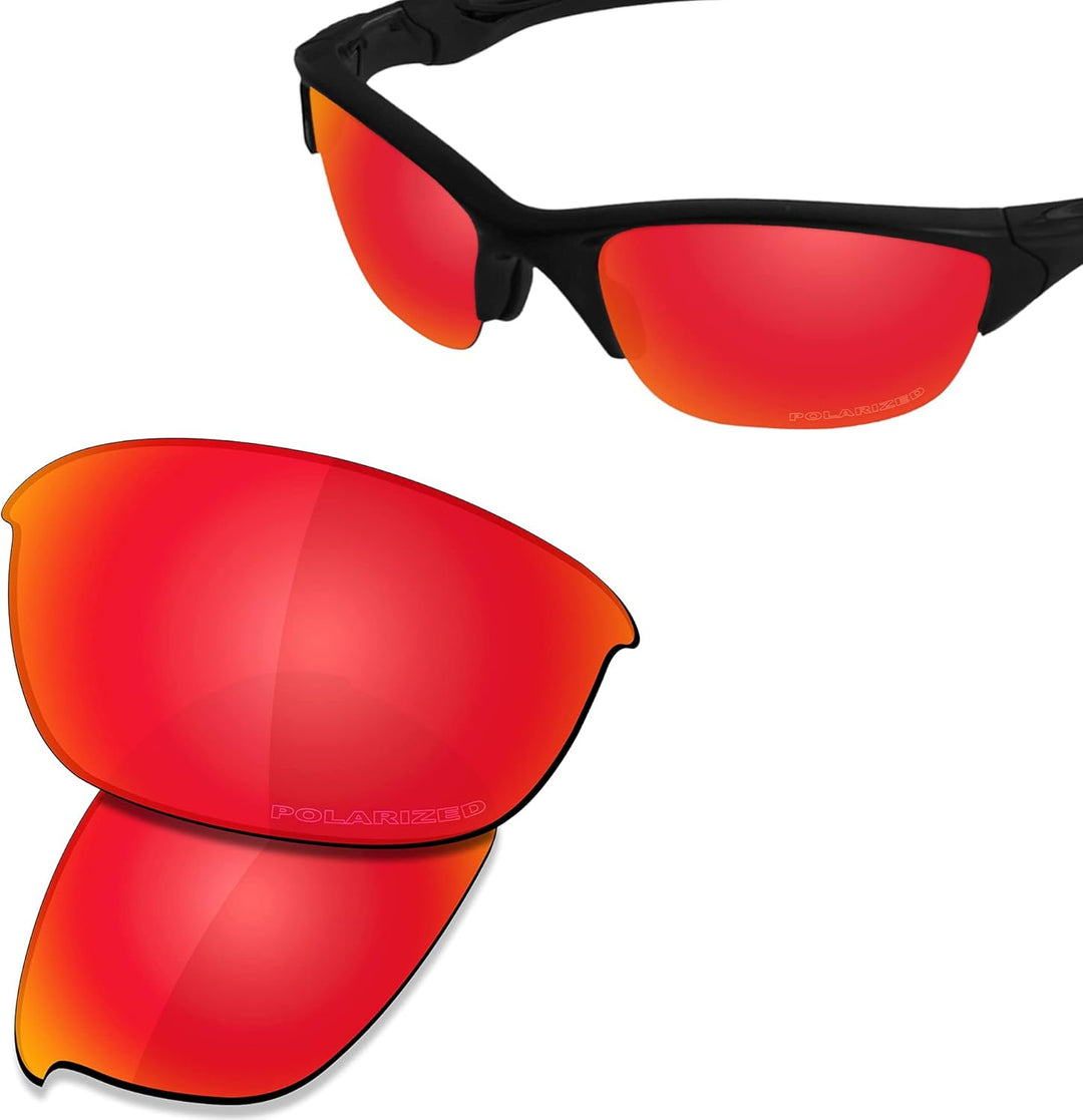 Saucer Premium-Ersatzgläser und Gummi-Kits für Oakley Half Jacket 2.0 OO9144 Sonnenbrillen High Defe