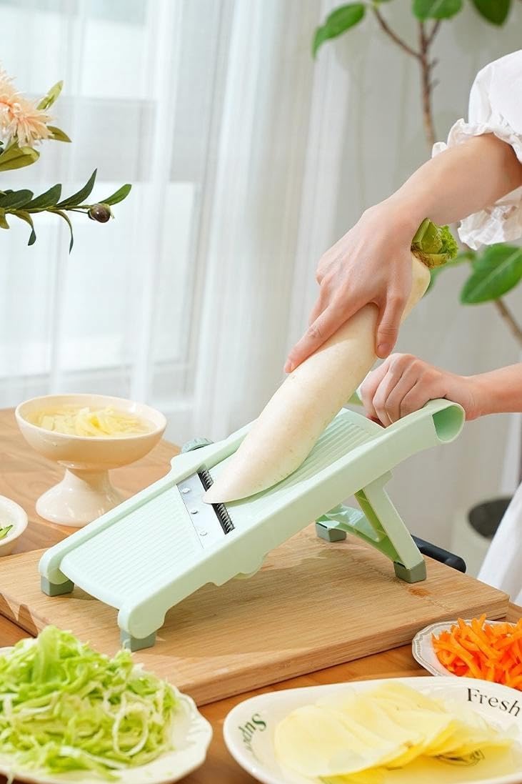 Montessa Verstellbarer Gemüsehobel, Mandoline Schneider mit Fingerschutz