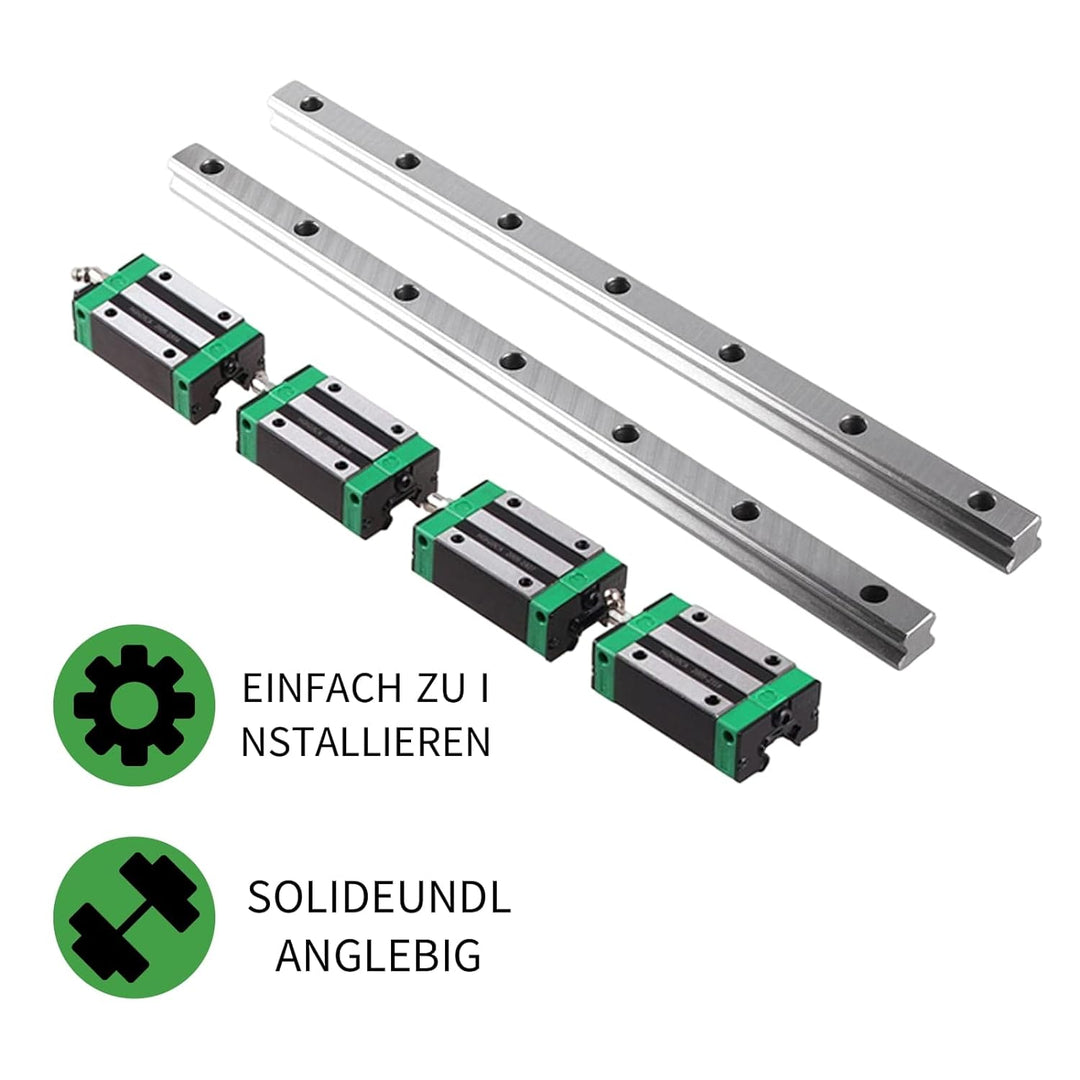 ONLISUM HGR20 800mm 2 Stück Linearschiene mit 4 Stück HGH20CA Lagerkissen Blöcke 20mm für DIY 3D Dru