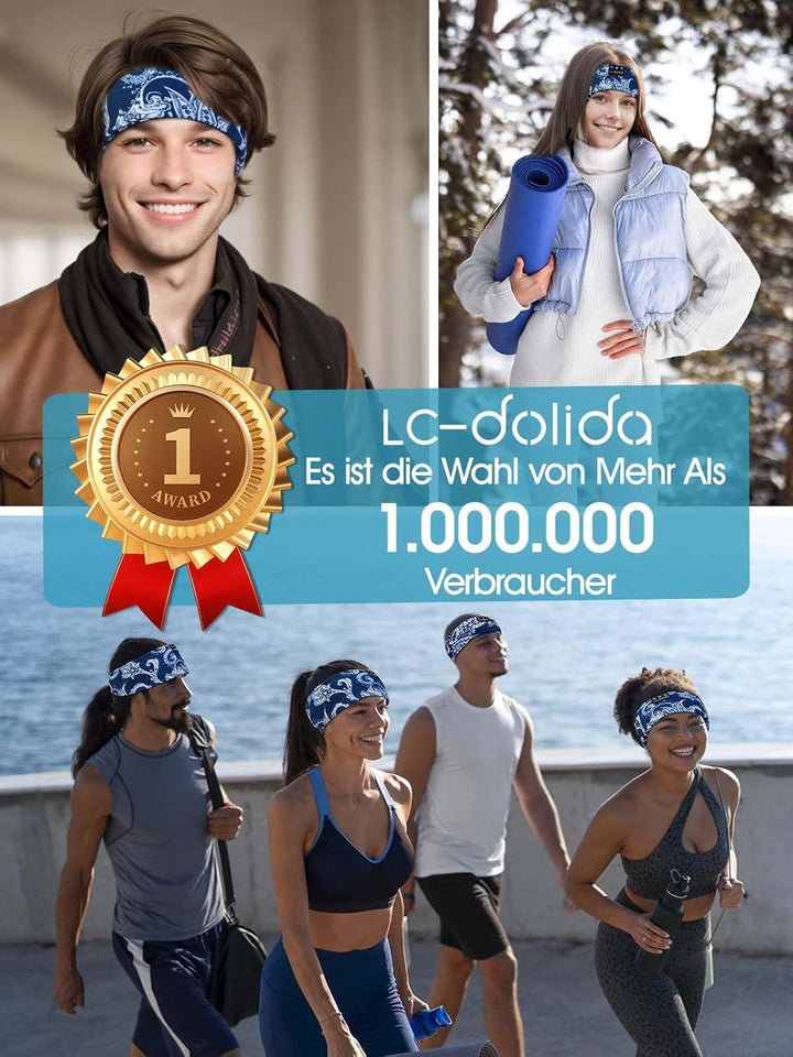 LC-dolida Schlafkopfhörer Bluetooth Schlafen Kopfhörer, Kabellos Sport-Kopfhörer Stirnband 15+ Stund