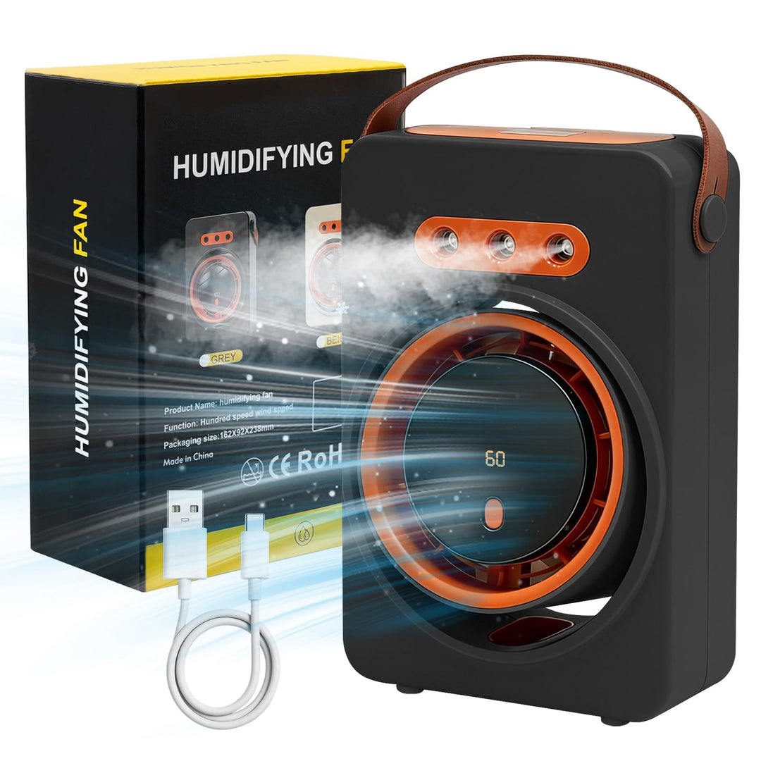 Mobile Klimageräte Mini Luftkühler, Mini Ventilator USB,Luftkühler mit Verdunstungskühlung mit 5 Ges