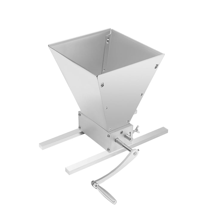 Manuelle Getreidemühle, 4L Getreidemühle Manuelle Edelstahl, Verstellbare Malzmühle mit 2 Aluminiums