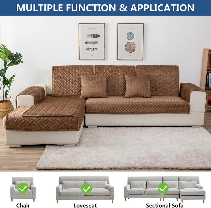 Eismodra Dekokissen,Sofabezug 3 Sitzer,Anti-Rutsch-Couch Überzug für L Form Sofaschoner Chaiselongue