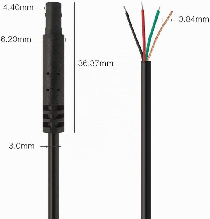 REDTIGER 50Feet Rückfahrkamera Ersatz längeres Kabel für Dash Cam (4 pin,2.5mm) 50Ft, 50Ft