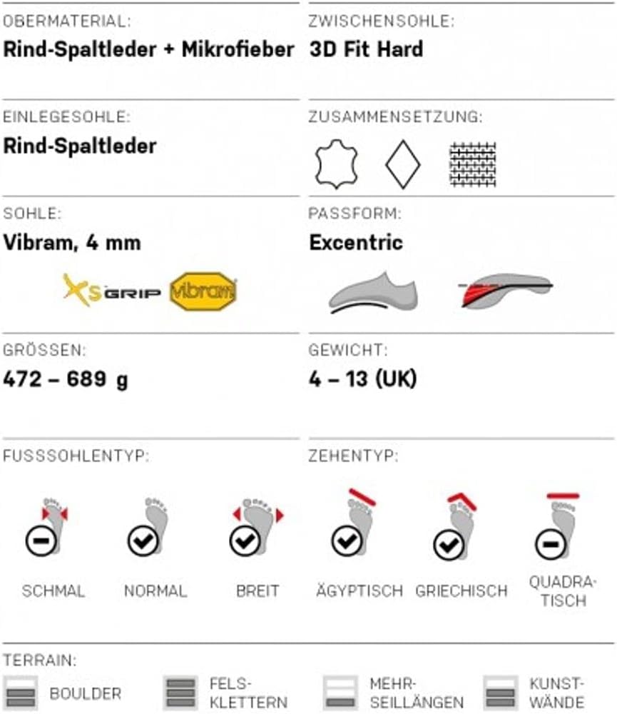 Ocun 37.5 EU Grau Gelb, 37.5 EU Grau Gelb