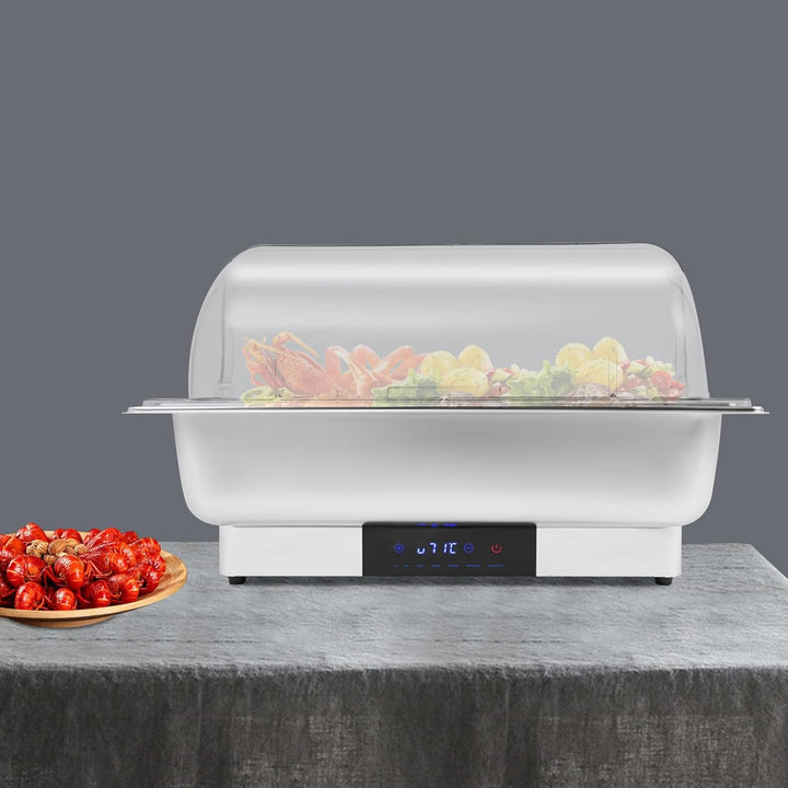 Elektrische Buffetwärmer Speisenwärmer Chafing Dish Buffet Wärmer Edelstahl Behälter 9L 15L Lebensmi