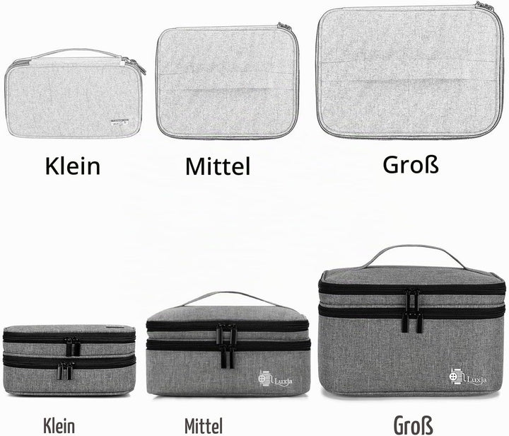 Luxja Doppel-Schicht Nähzubehör Organizer, Aufbewahrungstasche für Nähset, Nähzeug Tragetasche für A