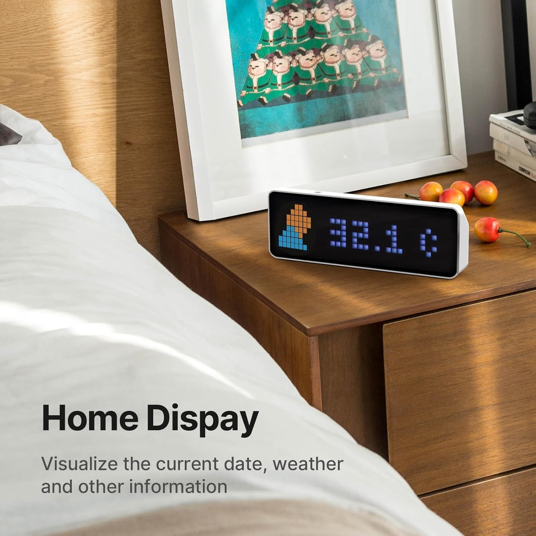 ULANZI TC001 Smart Pixel Clock, Social Media Counter, Digitaler Wecker mit Wetter, AWTRIX Simulator,