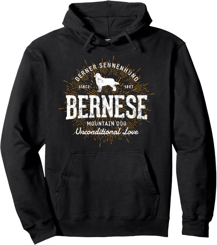 Bernese Mountain Dog Vintage Berner Sennenhund Pullover Hoodie