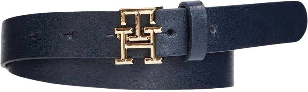 Tommy Hilfiger Damen Gürtel TH Logo 2.5 Ledergürtel 85 Space Blue, 85 Space Blue