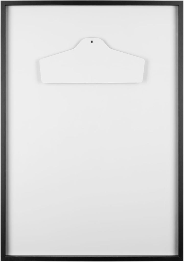 Trikotrahmen Schwarz 70x90 mit Passepartout Crémeweiss – 3D Objektrahmen für Fussballtrikots – Jerse