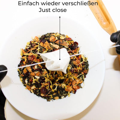 Teefilter | Maisstärke leerer Teebeutel für Kräutertee, Aufguss, Pflanzen und Gewürze | Biologisch a