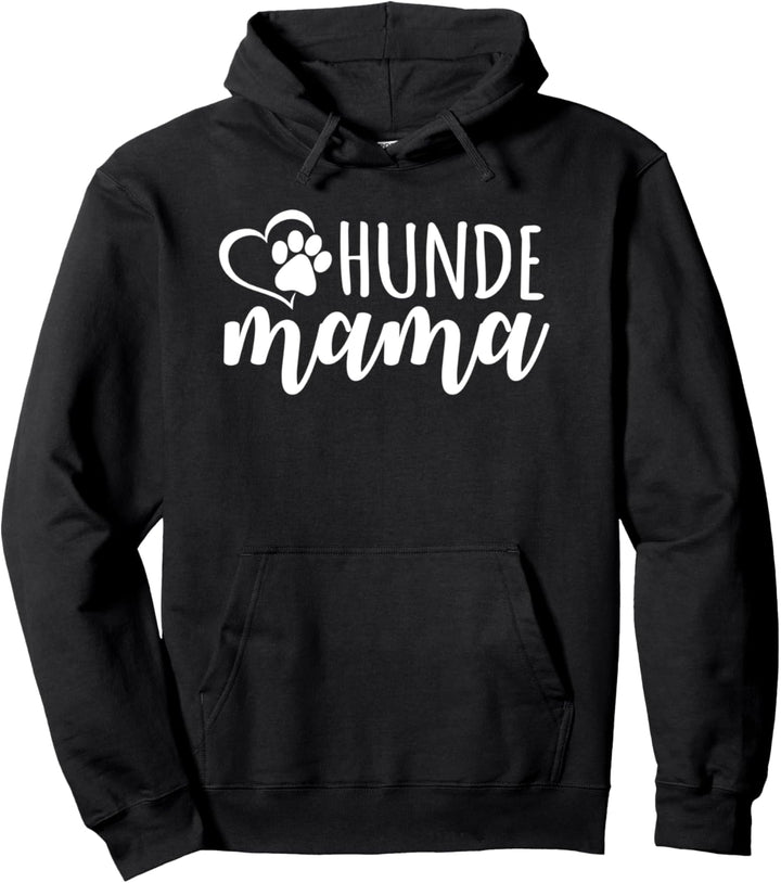 Hunde Mama mit Pfote und Herz Pullover Hoodie