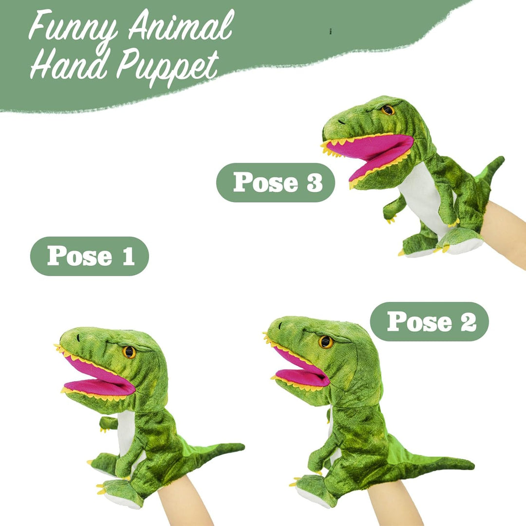 lilizzhoumax Dinosaurier Kuscheltier, Simuliertes Tier Dinosaurier Handpuppe aus Plüsch, Kawaii Nied