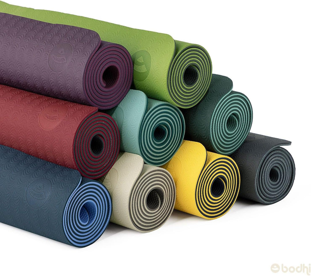 Bodhi Yogamatte Lotus PRO, auch für Gymnastik, Pilates und Fitness, weiche und rutschfeste TPE Matte