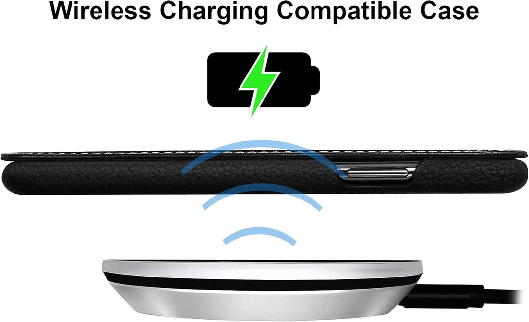 STILGUT Book Case kompatibel mit Samsung Galaxy S21 Ultra 5G Hülle aus Leder zum Klappen, Klapphülle