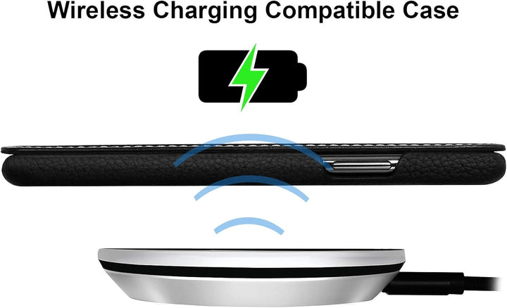 STILGUT Book Case kompatibel mit iPhone 11 Pro Hülle aus Leder zum Klappen, Klapphülle, Handyhülle,