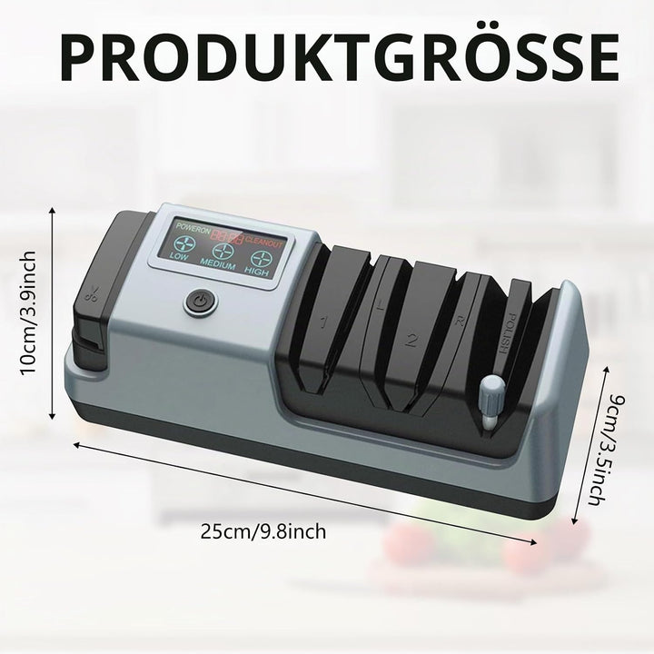 Elektrischer Messerschärfer, Multifunktionaler Messerschärfer mit 3-Geschwindigkeiten Einstellung Di