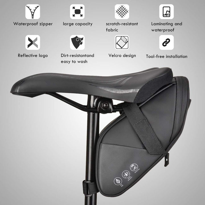 CCKOLE Fahrrad Satteltaschen fahrradsatteltasche mit reflektierender, Fahrradtasche Hecktasche Wasse