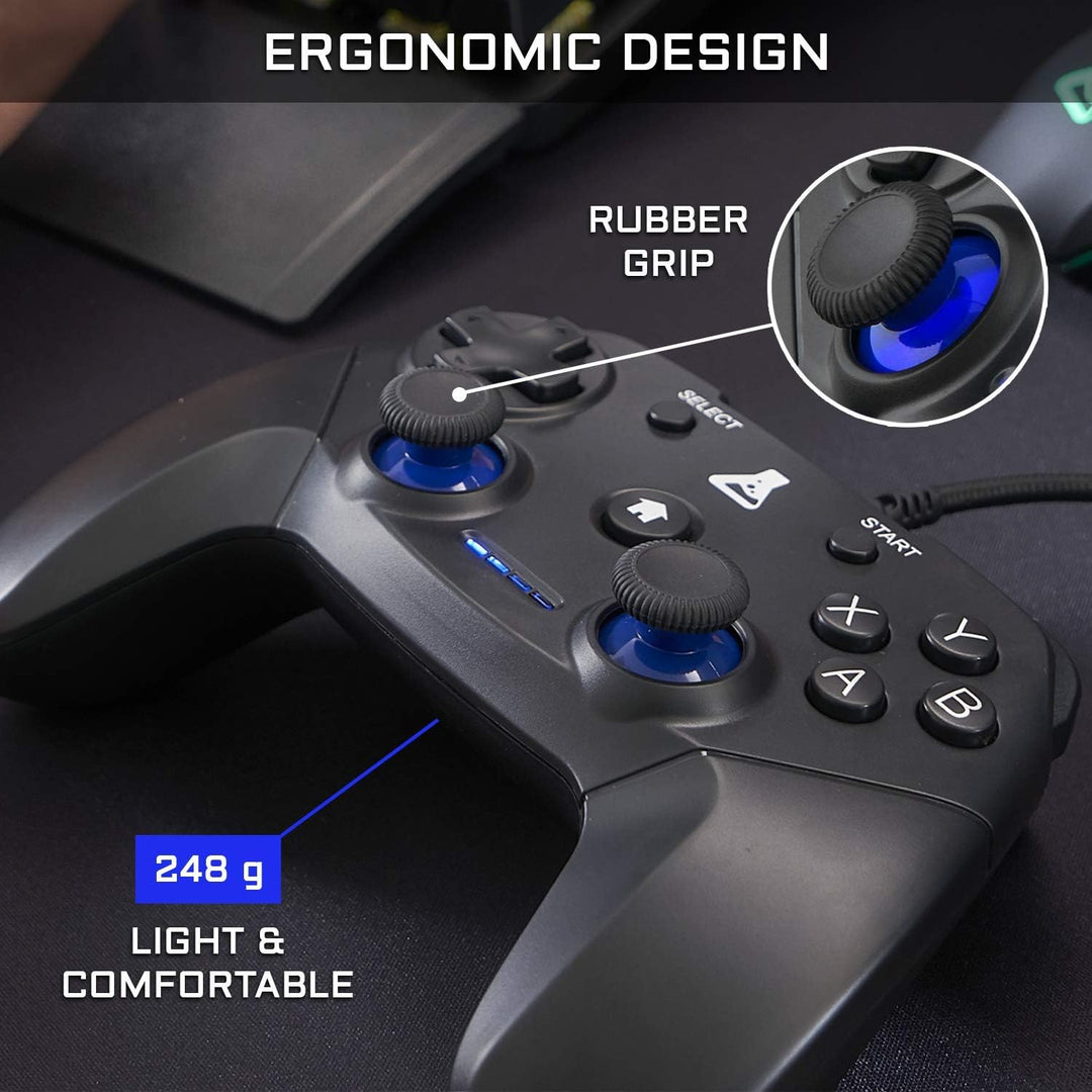 THE G-LAB K-Pad THORIUM - Gaming-Controller PC & PS3 USB mit integrierter Vibration, Gamepad-Game-Co