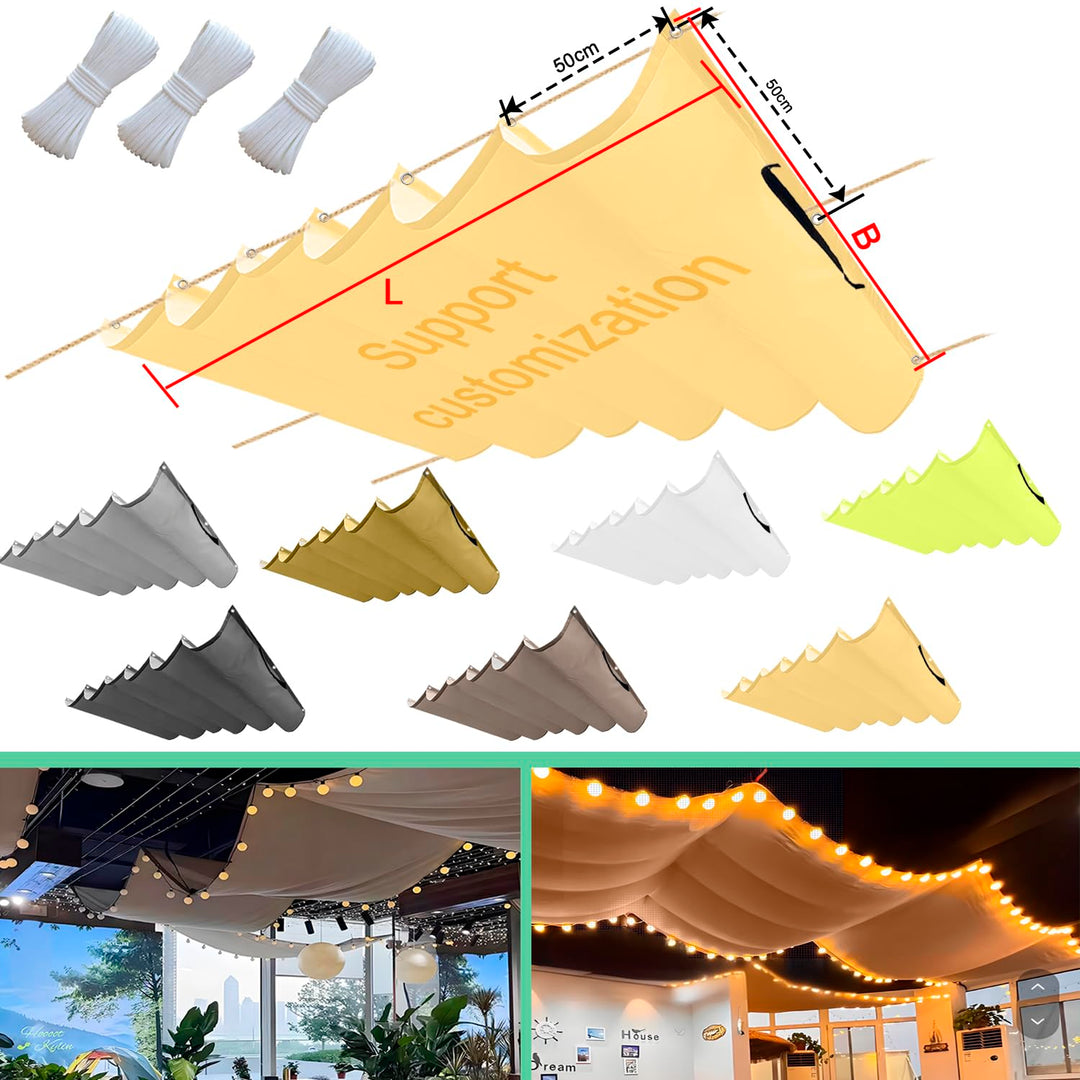 Einziehbar Welle Sonnensegel 100x250cm(BxL) Verstellbar Schattenabdeckung Sonnenschutz Wasserdicht O