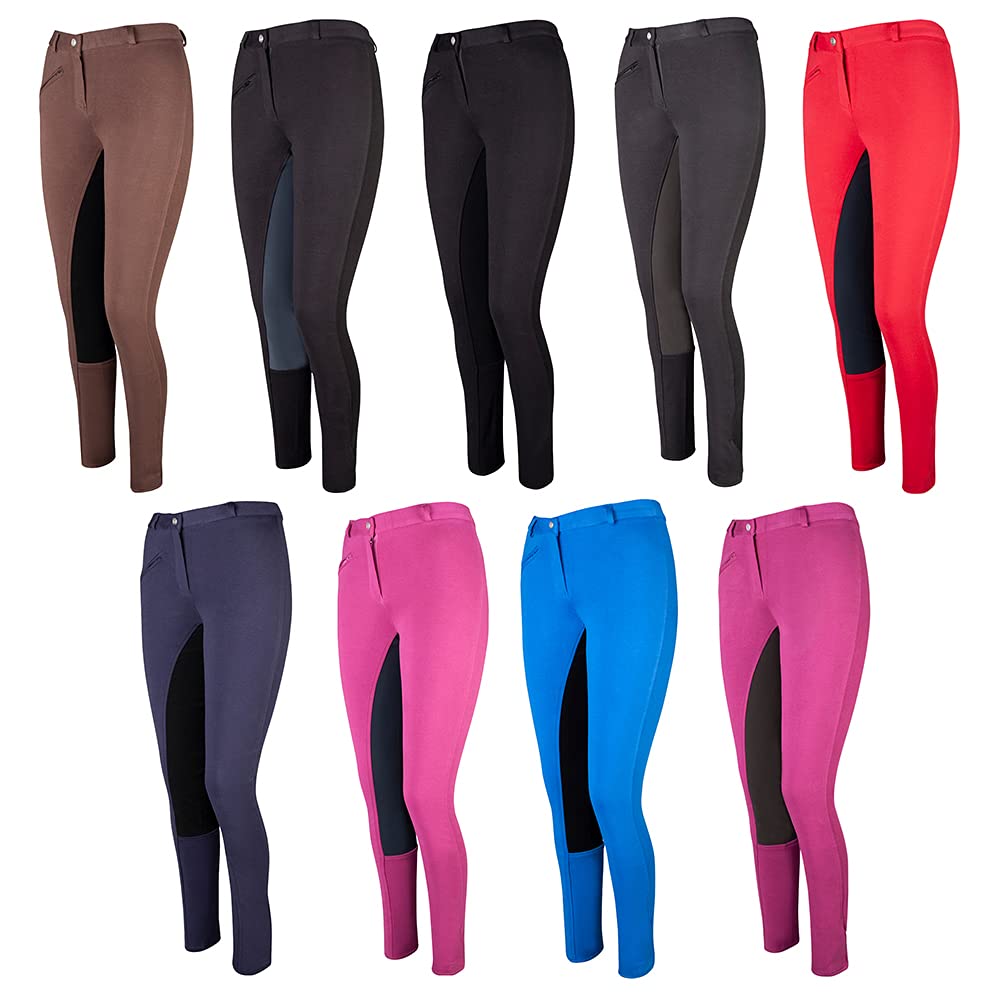 Pfiff 101197 Damen Reithose Vollbesatz Vollbesatzreithose 9 Farben alle Grössen 46 Schwarz, 46 Schwa