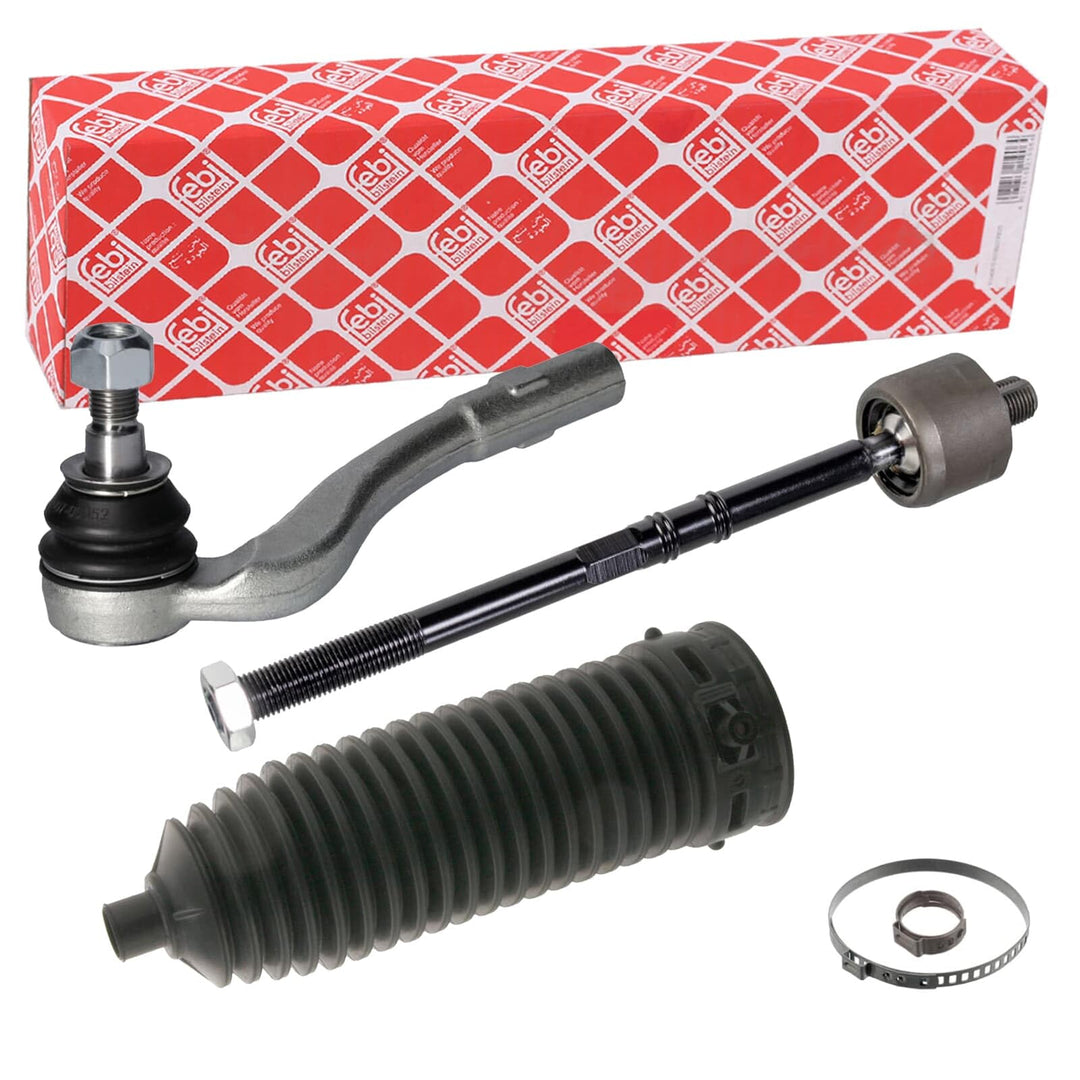 febi bilstein 40166 Spurstange mit Endstück, Manschette und Anbaumaterial , 1 Stück Vorderachse link