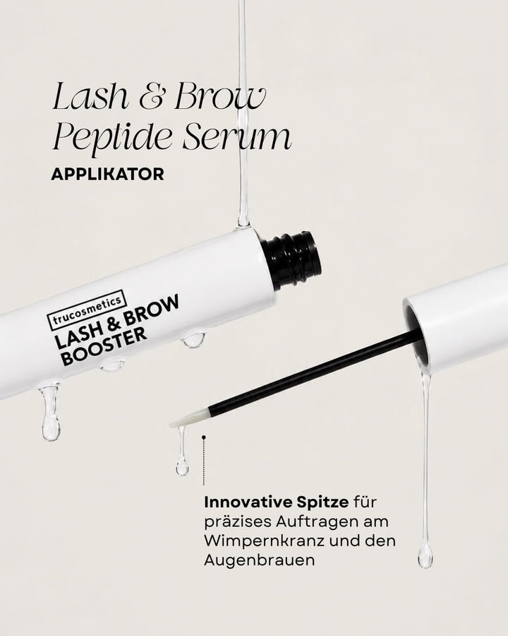 LASH &amp; BROW PEPTIDE SERUM – Hormonfreies Wimpern- &amp; Augenbrauenserum mit 4-Peptide-Komplex – längere