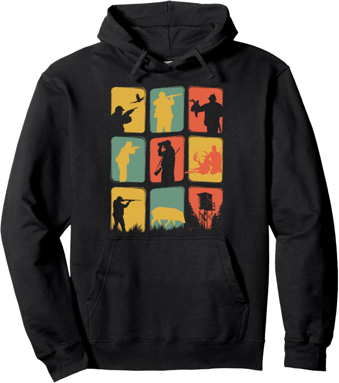 Jäger Vintage Jagen Retro Jagd Revier Treibjagd Hochsitz Pullover Hoodie