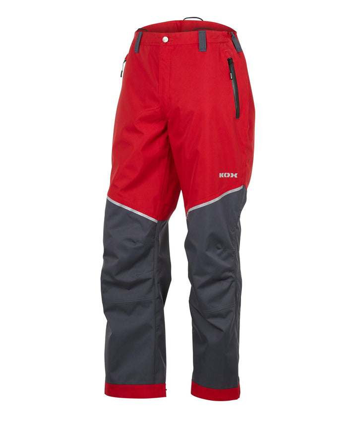 KOX Regenhose wasserdicht/Outdoorhose Aquatex 2.0 Rot/Grau, L