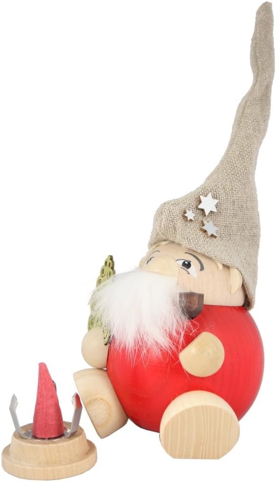 Seiffener Volkskunst | Räuchermann Figur | Waldzwerg 19 cm | Räucherfigur | Räuchermännchen Erzgebir