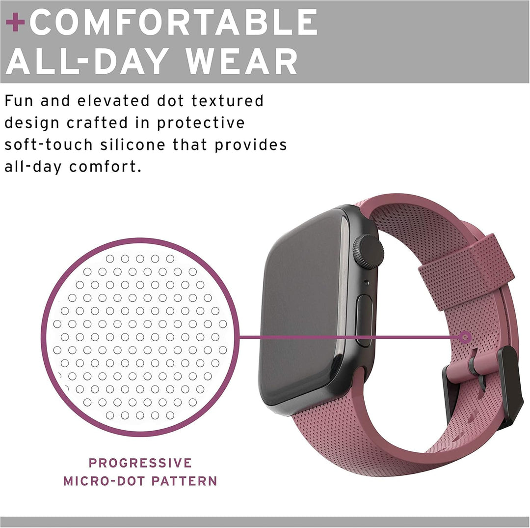 U by UAG [U] Dot Strap Silikon Armband für Apple Watch 38mm / 40mm [Watch SE, Series 6 / Series 5 /