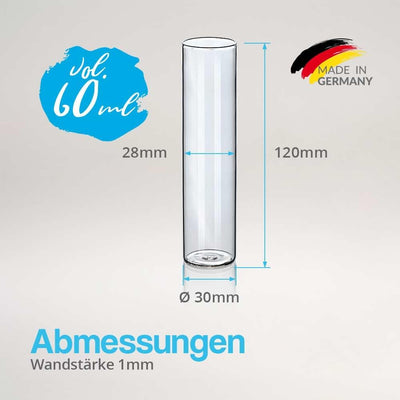 Tuuters 25x Gewürzgläser mit Natur-Korken, kleine Glas-fläschchen für Gewürze (120 x Ø30 mm), 120 x