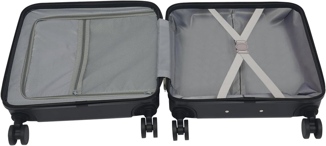 18 Zoll Handgepäck mit Rädern, leicht Business Trolley Reisekoffer, Frontöffnung, Koffer mit TSA-Gep