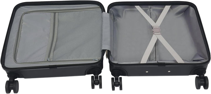 18 Zoll Handgepäck mit Rädern, leicht Business Trolley Reisekoffer, Frontöffnung, Koffer mit TSA-Gep
