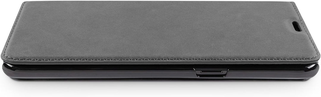 WIIUKA Echt Ledertasche -TRAVEL Nature- für Samsung Galaxy S8 -DEUTSCHES Leder- Grau, mit Kartenfach