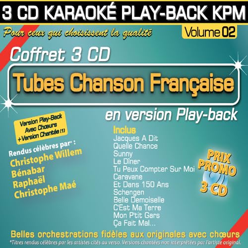 Coffret Karaoké Play-Back KPM "Tubes Chanson Française Vol.02", Audio-CD