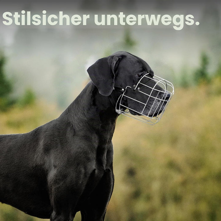 BronzeDog Metall Hund Maulkorb Drahtkorb Deutsche Dogge Mastiff Bernhardiner Atmungsaktive Maske mit