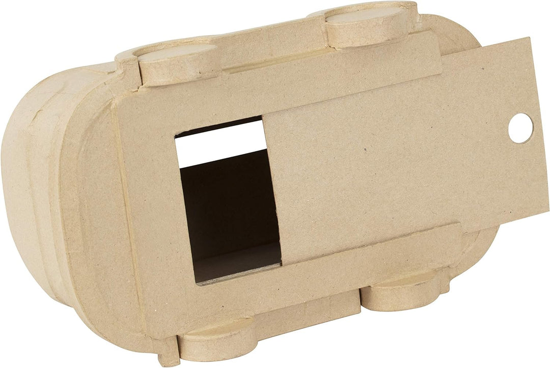 Décopatch EV021C - Urne/Briefbox aus Pappmaché, Van 31x19cm, 1 Stück Lieferwagen, Lieferwagen