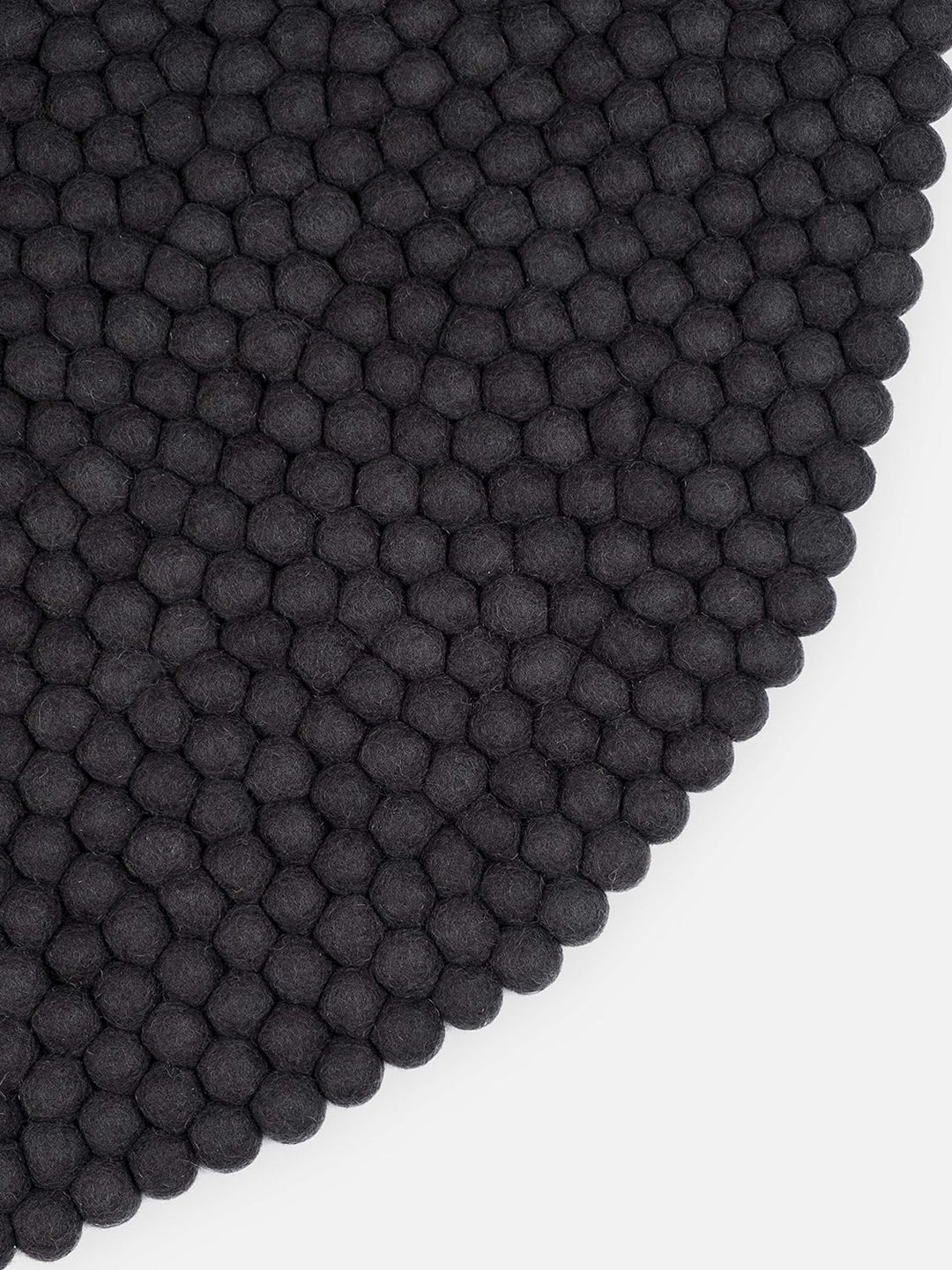 myfelt Kuno Filzkugelteppich — Ø 50 cm, ideal für Schlaf-, Wohn-, Kinderzimmer, Flur & Bad
