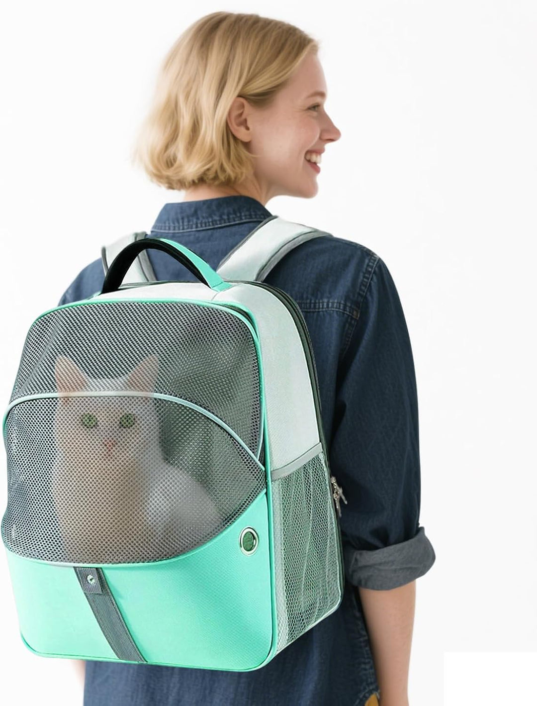 PETCUTE Hunderucksack Atmungsaktiv Hundetragetasche Katzenrucksack Faltbar Haustier Rucksack Wanderr